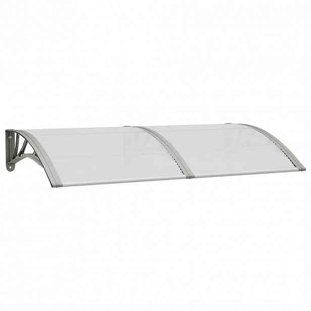 vidaXL Vchodová stříška šedá 150 x 75 cm polykarbonát