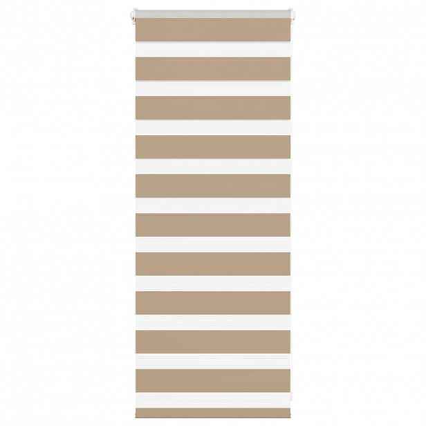 vidaXL Zebra roleta pískově hnědá šířka látky 50,9 cm polyester
