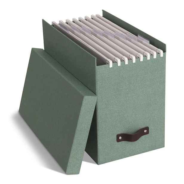 Zelený kartonový organizér na dokumenty Johan Canvas Paper Laminate – Bigso