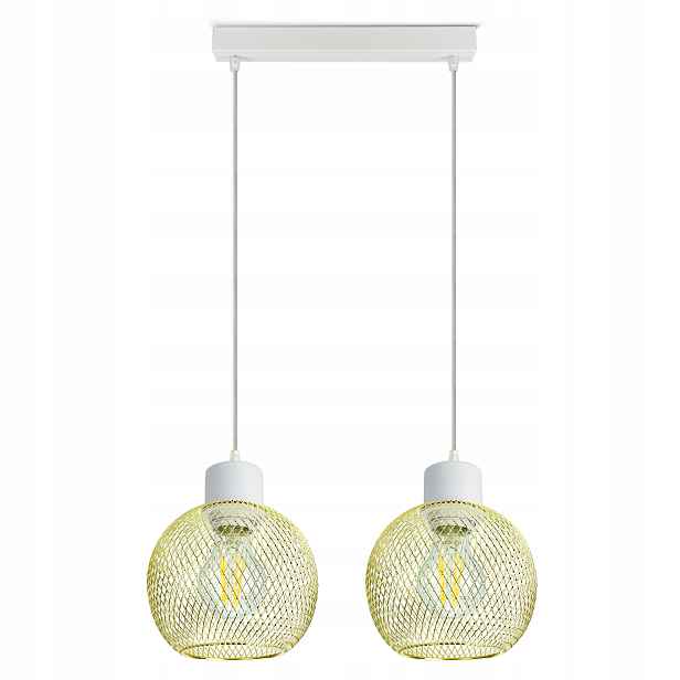 Závěsné Stropní Svítidlo Lustr Gold Globe 488-BZ2 Led 2xE27 Led Nastavitelné