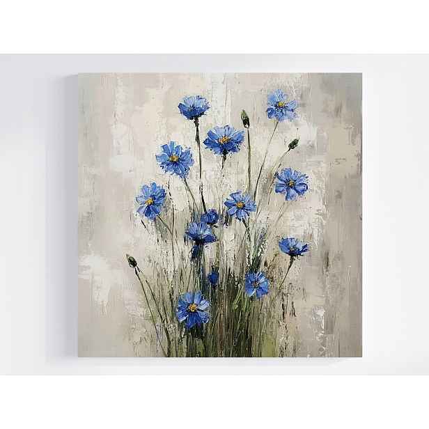 Obraz Na Plátně Canvas Příroda Rostliny Zahrada Louka Modré Květiny 50x50