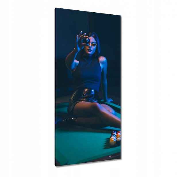Obrazy 55x115 Kulečník Hra Stůl Bílé hole