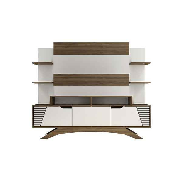 Televizní stěna Deparo Walnut and White