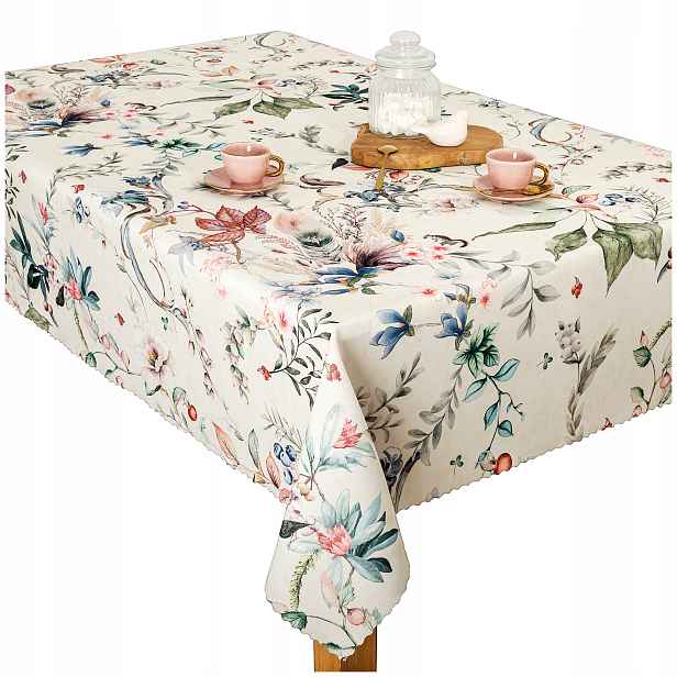 Ubrus odolný proti skvrnám s rostlinným motivem Elbrus U3 3z2755-101 150x280 cm
