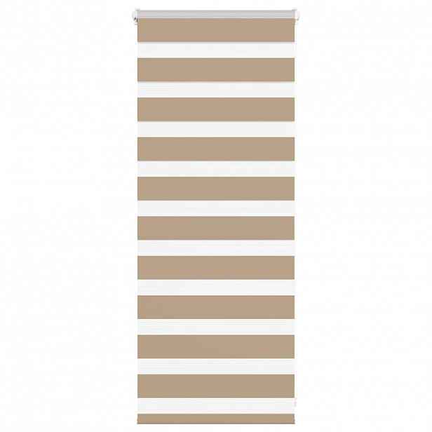 vidaXL Zebra roleta pískově hnědá šířka látky 55,9 cm polyester