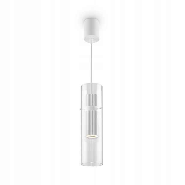 Závěsná lampa Dynamics 1xGU10 Bílá Skleněná Tuba 50W Maytoni