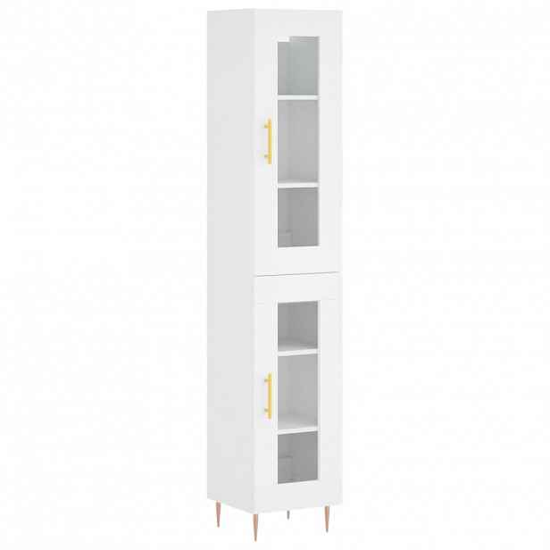 vidaXL Skříň highboard bílá 34,5 x 34 x 180 cm kompozitní dřevo