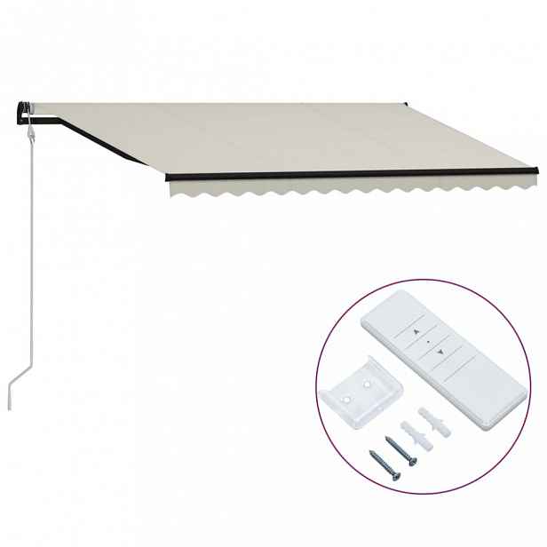 Automatická zatahovací markýza 400 x 300 cm Dekorhome Krémová