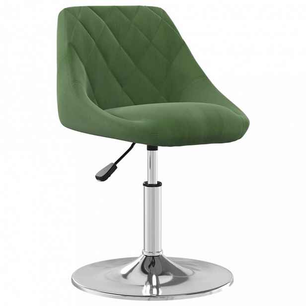 Barová židle samet / chrom Tmavě zelená
