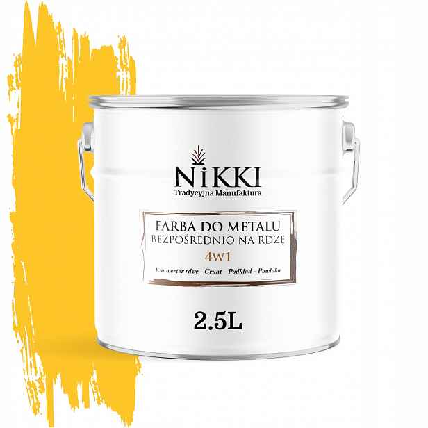 Barva Na Kov Přímo Na Rez 4v1 Žlutá Výstražná Ral 1023 Polomat 2,5L