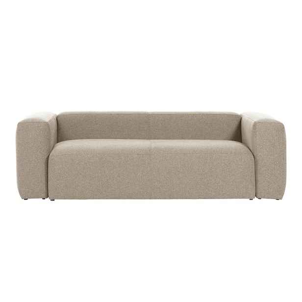 Béžová pohovka Kave Home Blok, 240 cm