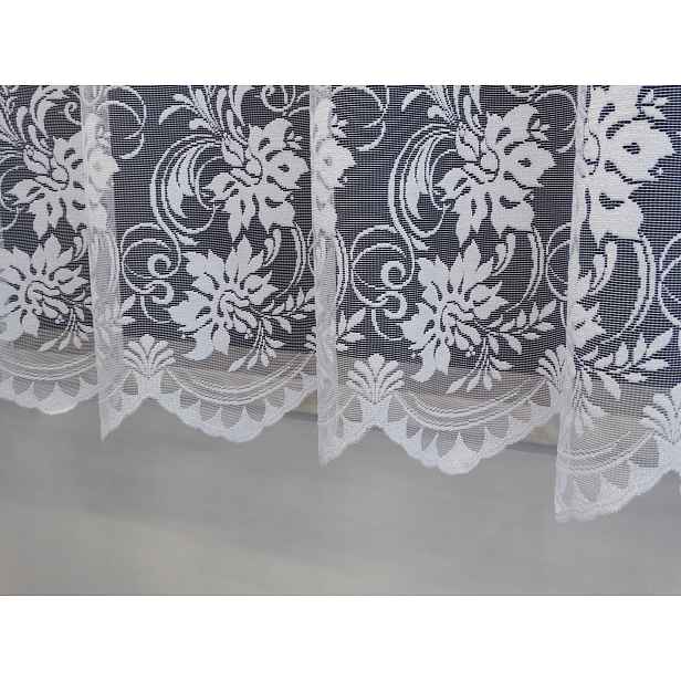 Mg Záclona žakár 35212 Bílá 350x160 cm hotová obšitá M Polský