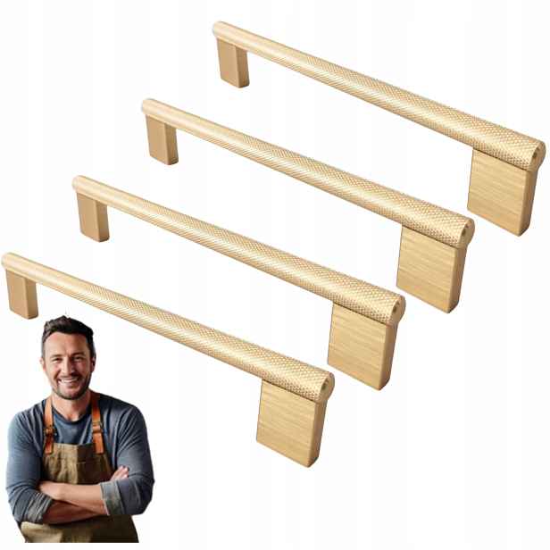 Nábytková Úchytka do skříňky Zásuvky Barro 160 mm zlatý matný 4ks