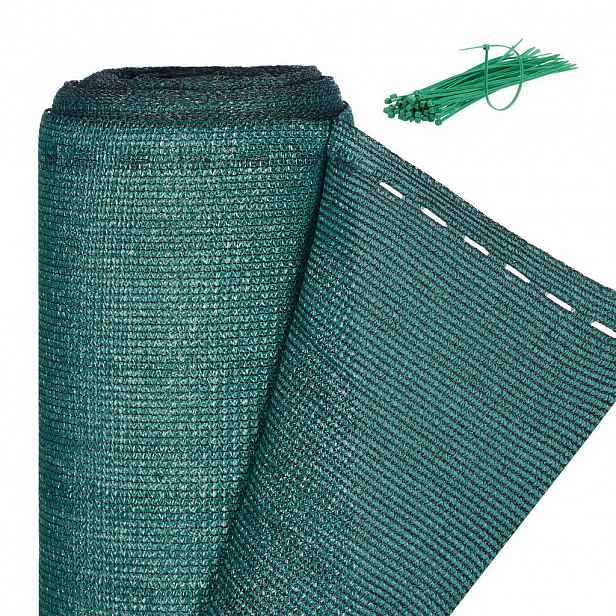Relaxdays ZÁSTĚNA Tmavě zelená HDPE 1,2x20 m