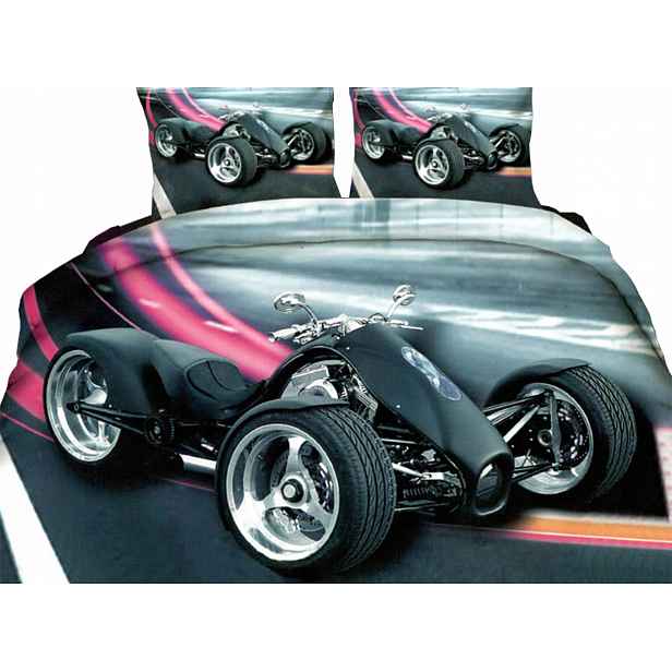 Sada Povlečení 3D 160x200 Motocykl Motor Trajka 284-5