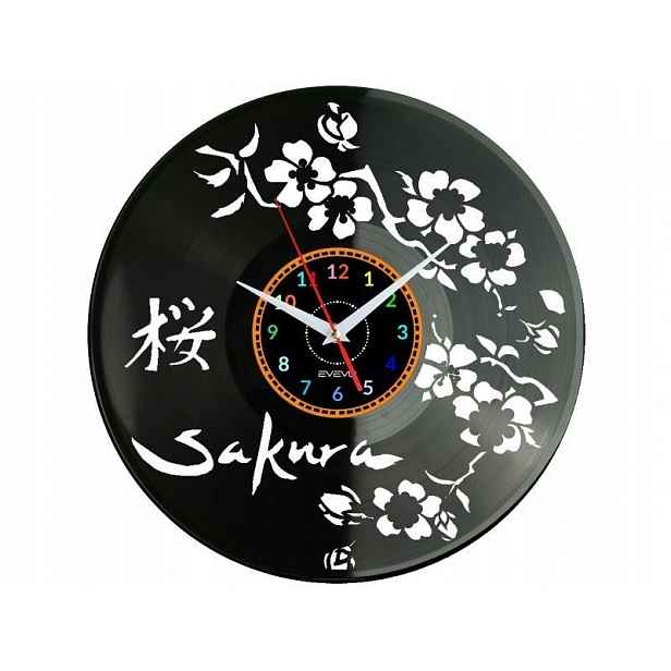 Sakura Dárek Originální dekorace do domu Hodiny z vinylové desky