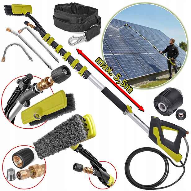 Teleskopický Nástavec 5,5 m pro mytí fotovoltaických panelů Lavor Parkside