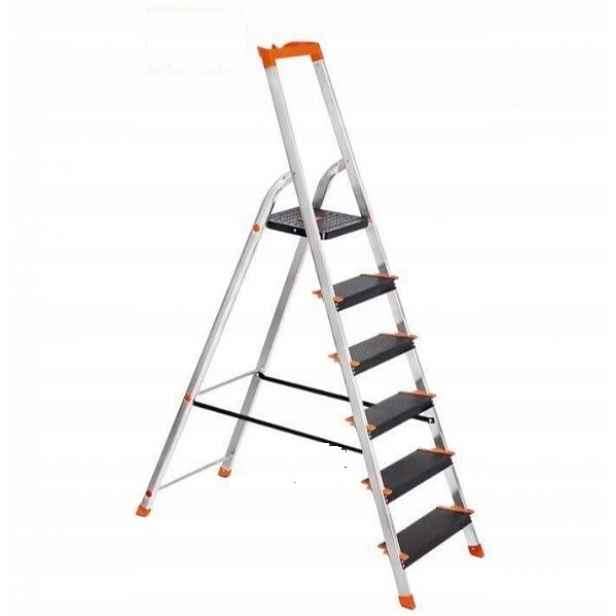 Žebřík Songmics 6 stupňů do 150 kg, nástrojový