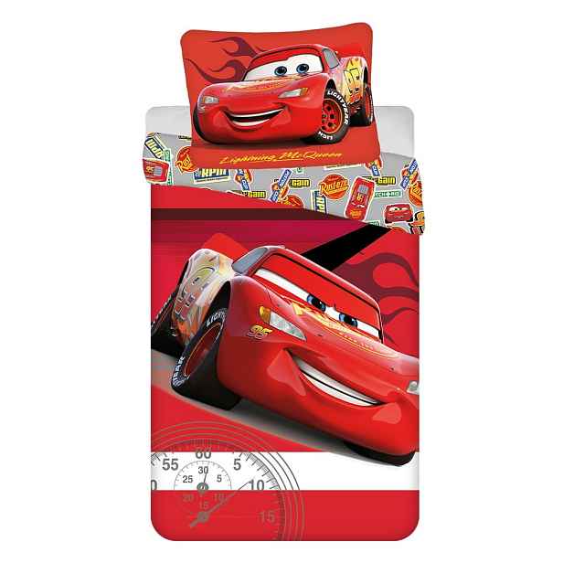 Červené bavlněné dětské povlečení na jednolůžko 140x200 cm Cars "Legend" – Jerry Fabrics