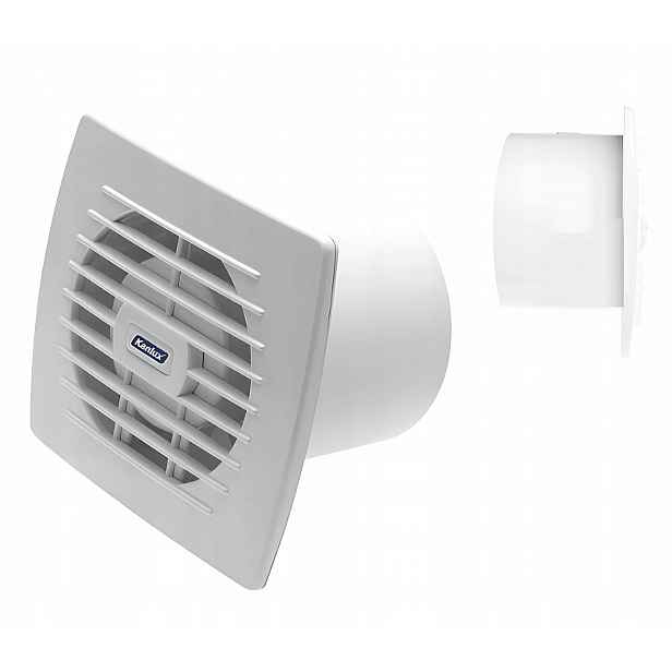 Koupelnový ventilátor 120 mm Časový spínač Vlhkoměr Vlhkost Kanlux