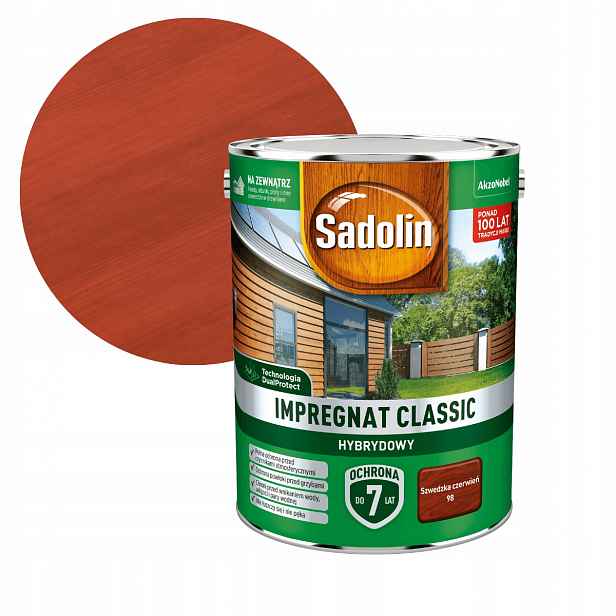 Sadolin Classic 4,5 L Švédská Červená