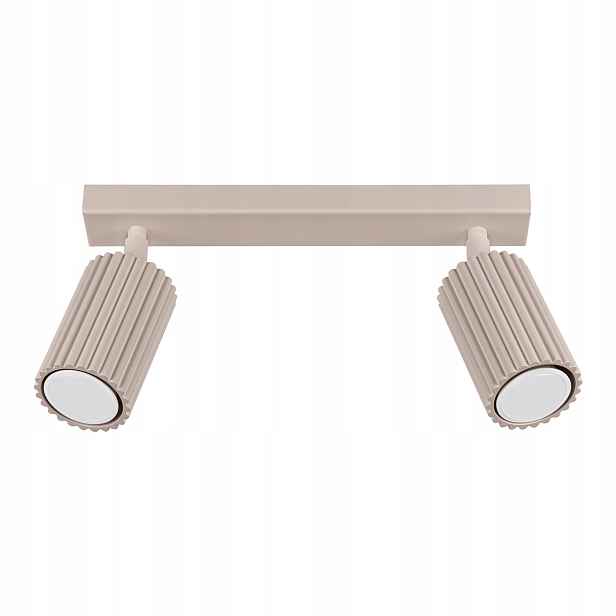 Sollux Stropní svítidlo taupe lišta s vroubkovanými reflektory 2xGU10 10W Karbon