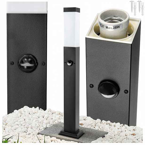 Zahradní lampa se senzorem Stojící Lampa Sloupek 60 cm Led E27 IP54 Pir