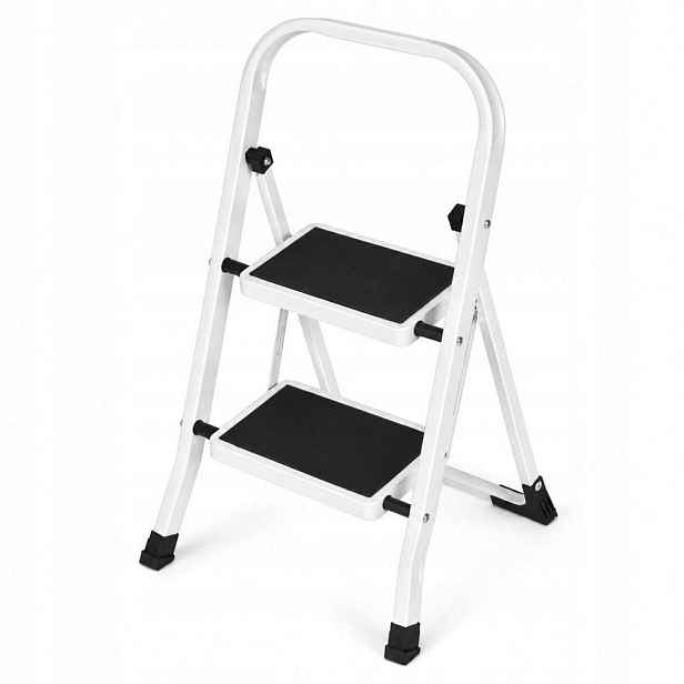 Žebřík 2-STUPŇOVÝ Modernhome Ocelový 150 Kg Protiskluzový