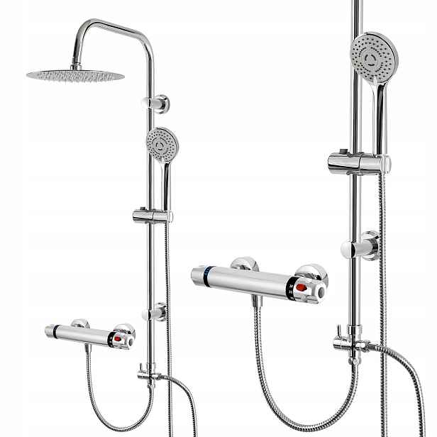 Sprchový Set Sprchový Sloup S Dešťovou Sprchou 25 CM