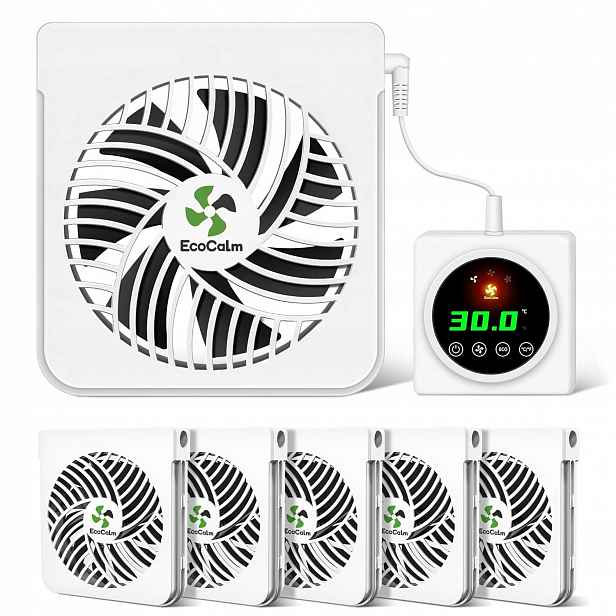 Sada 6 ventilátorů ecoCalm KP-CRV2408 na radiátor s termostatem J80