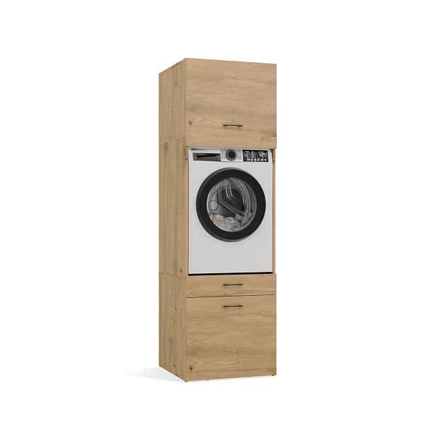 TP Living Koupelnová skříňka na pračku s nástavcem POLA 2S 64 cm dub Artisan