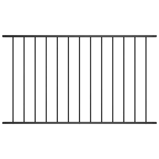 vidaXL Plotový panel Woerden práškově lakovaná ocel 163x75 cm černý
