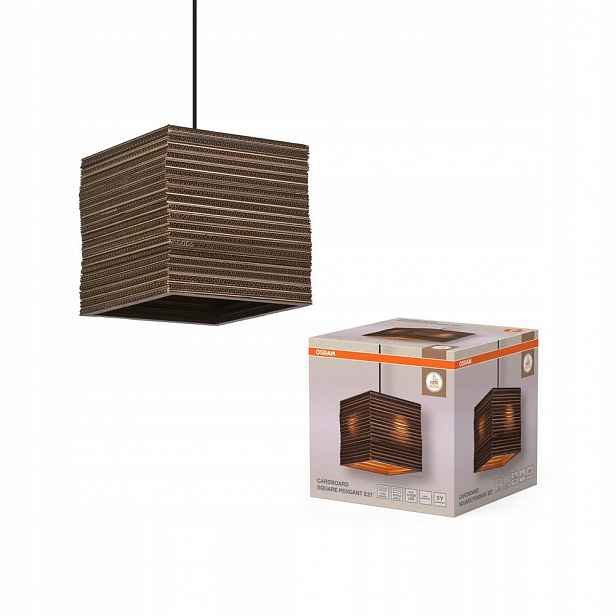 Závěsná stropní lampa E27 Dekorativní čtvercová Hnědá Decor