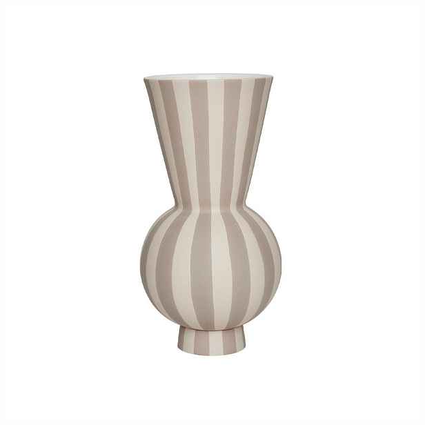 Béžová ručně vyrobená váza z kameniny (výška 28 cm) Toppu – OYOY Living Design