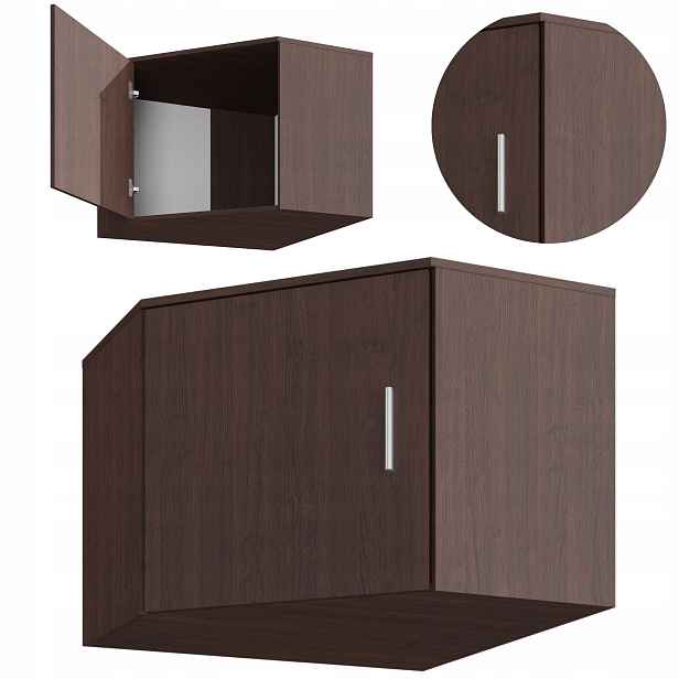 Nadstavec pro rohovou skříň Bodo 80x80 wenge regál skříňka police sloupek