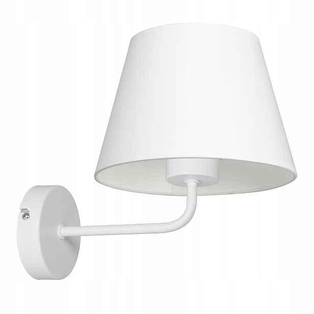 Nástěnné svítidlo Luminex Arden bílá matná barva, kuželové stínítko, 1xE27, 15W