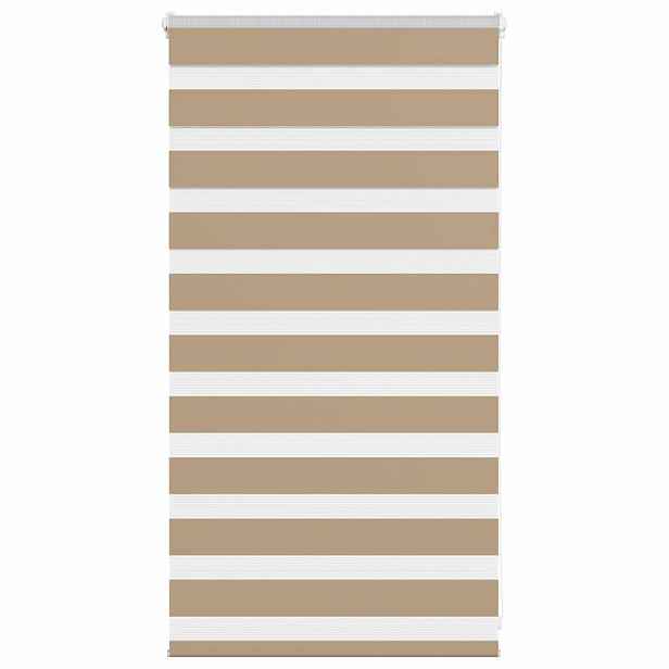 vidaXL Zebra roleta pískově hnědá šířka látky 70,9 cm polyester