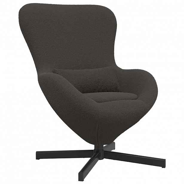 vidaXL Vajíčkové křeslo Tmavě šedá 63 x 73 x 90 cm textil