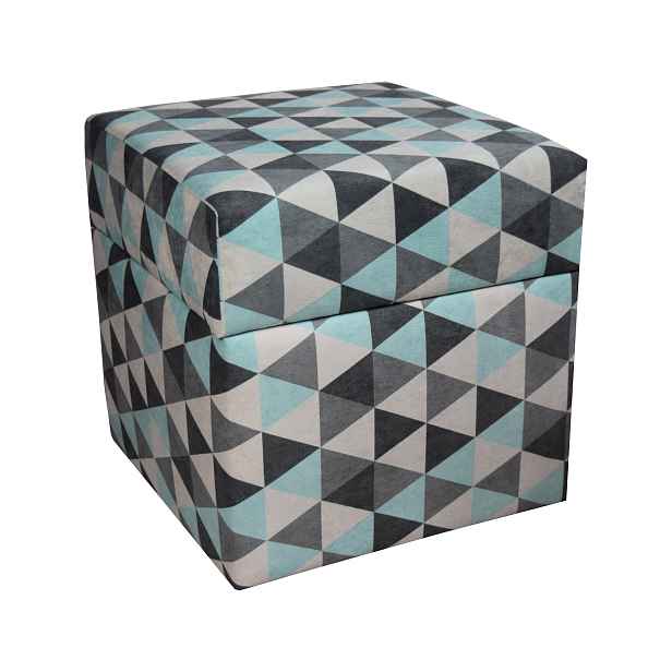 Taburet Otevíratelná 40x40x40 cm Mercury geometrická