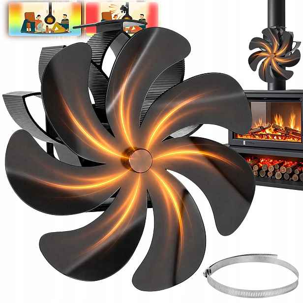 Krbové Ventilátory 7 Lopatek Tiché, Ventilátory Pro Kamna A Krby