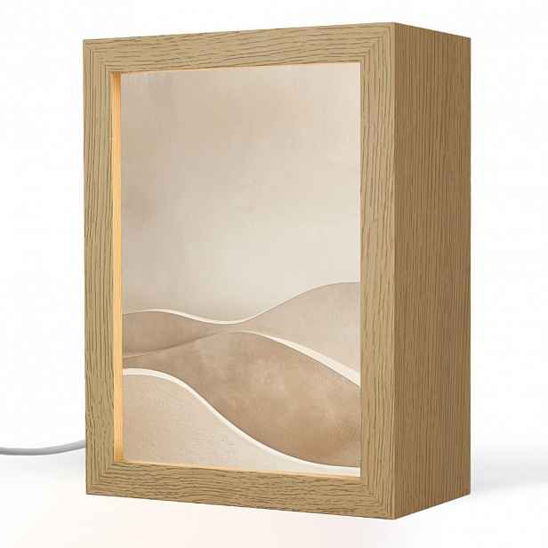 OnlyWow STOLNÍ LAMPA Béžová - Příroda - Abstraktní - Moderní 15x20 cm