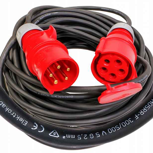 prodlužovací kabel 32A 5p gumový Ow 5x2,5 18 m