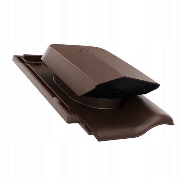 Ventilační střešní ventilátor Braas Rubín 9V Hnědý