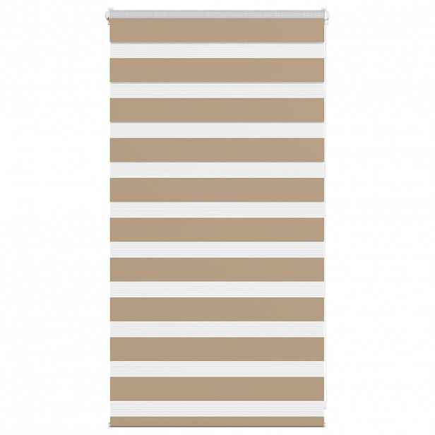 vidaXL Zebra roleta pískově hnědá šířka látky 80,9 cm polyester