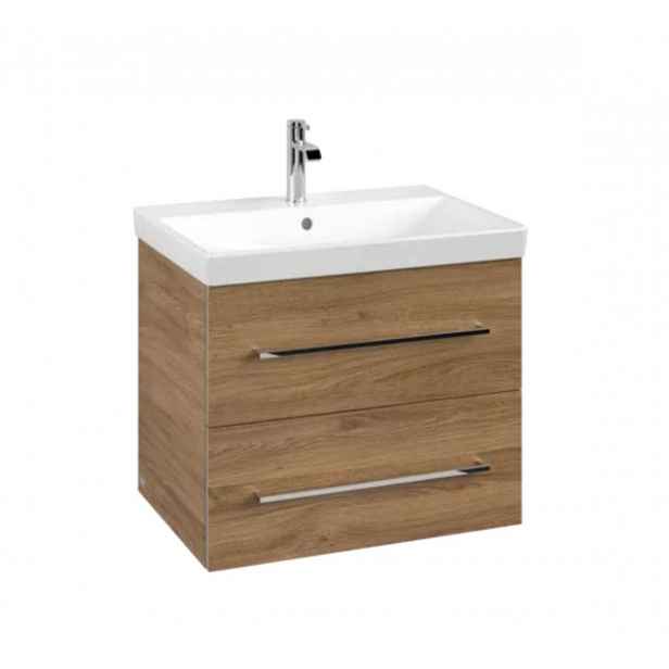 Villeroy & Boch Avento - Umyvadlová skříňka, 63x51x45 cm, 2 zásuvky, Oak Kansas A89000RH