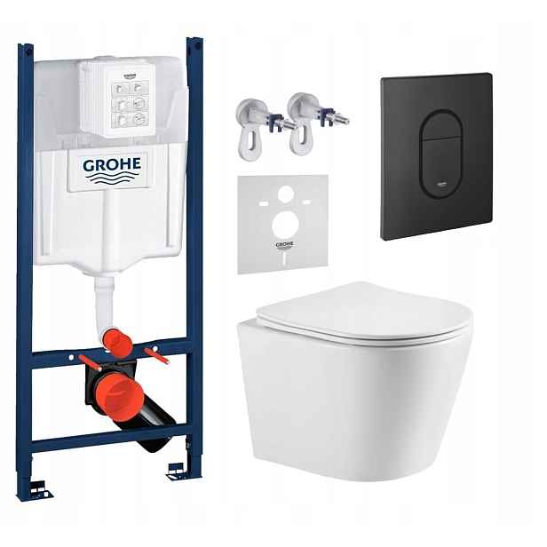 Grohe Rapid Sl s Wc mísou Imprese Tornado a tlačítkem černý mat Fresh