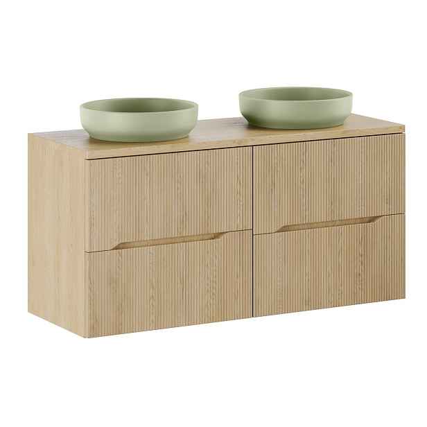 Comad Závěsná skříňka Nordic River s umyvadlem 120 cm dub cremona
