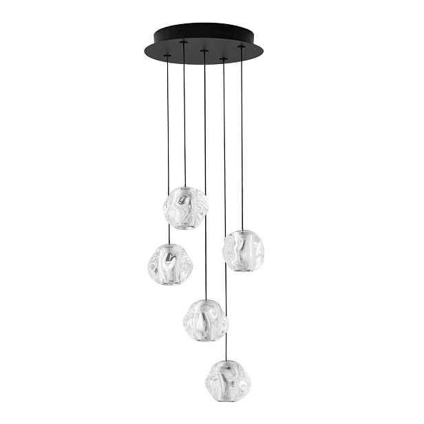 Matně černé kovové LED stmívatelné závěsné svítidlo se stínidlem z akrylového skla ø 30 cm Ifos – Nova Luce