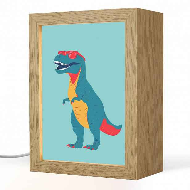 OnlyWow NOČNÍ LAMPIČKA Dinosaurus - Modrá - Sluneční brýle 15x20 cm