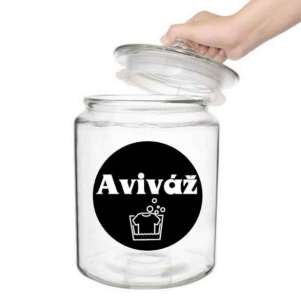 Označto Nálepka/štítek s grafikou trika - Aviváž Barva písma: Černé na bílém